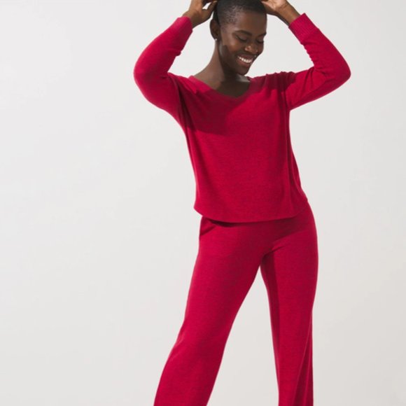 Soma Other - NWT Soma Brushed Cozy Pajama Lounge Set Red